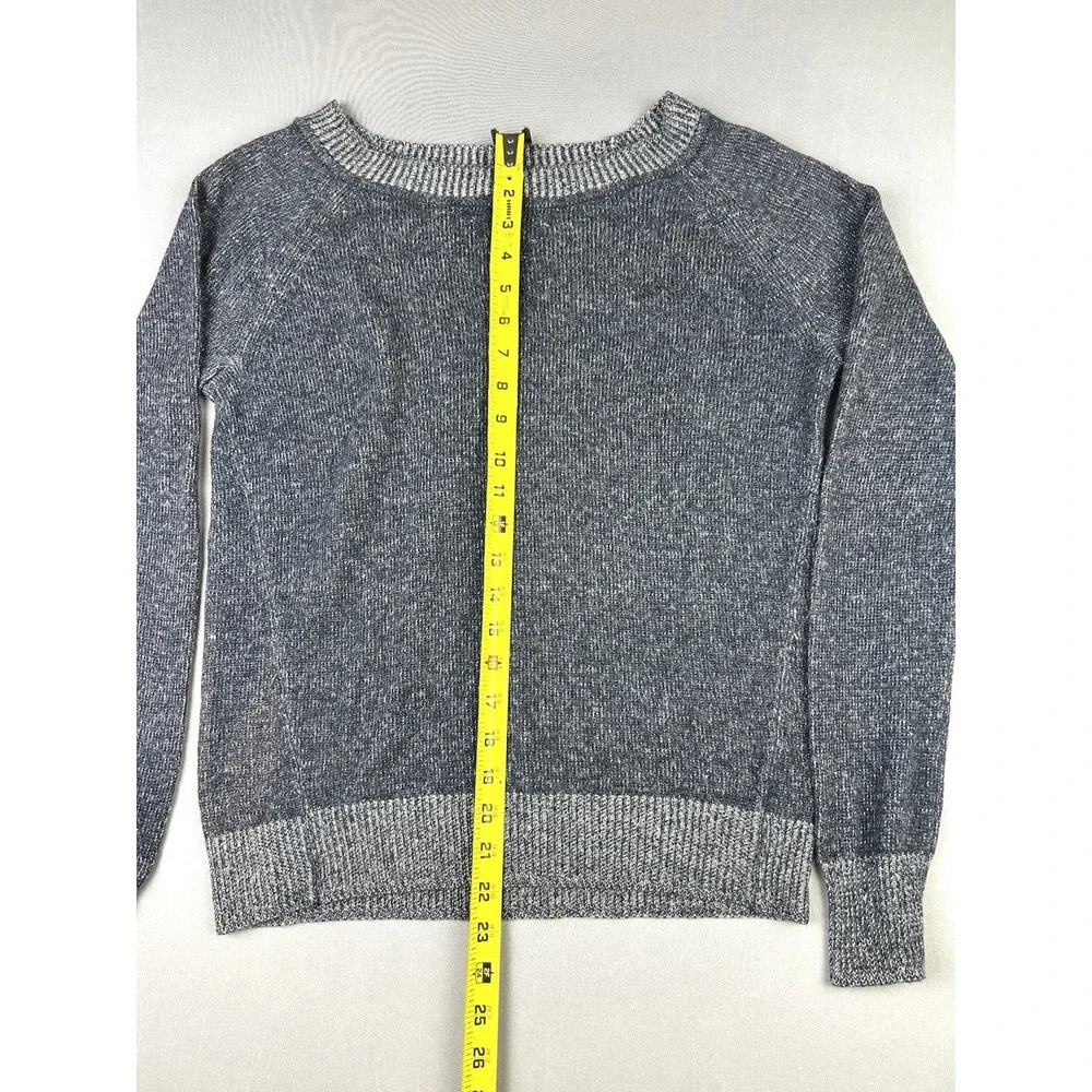 The Gap Women's M Navy Blue Heather Nylon & Wool‎ Crewneck Pullover Sweater